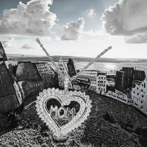 Collar con Colgante de Corazón Helado, Regalo para Mamá, Cadena de Eslabones Personalizada Estilo Hip Hop para Mujer, Plata S925, Moissanita VVS, Rosa, 18 Pulgadas - Product Image 3