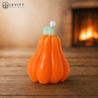 Vela Aromática de Halloween con Forma de Calabaza Apilable, de Cera de Soja, Hecha a Mano, Figura Decorativa, Regalo para el Hogar, Ambiente Acogedor