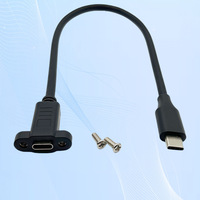 Cable de Extensión USB 3.2 Tipo-C Macho a Macho de 16 Pines, Video 4K, 20 Gbps, Carga Rápida PD, Adaptador para Caja de Ordenador y Panel de Carcasa