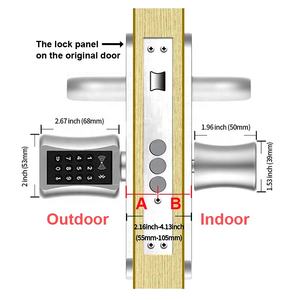 Meilleure combinaison numérique d'Europe Ttlock App Smart Cards Cylindre à clé réglable pour la maison Serrure intelligente avec poignée Cylindre de serrure - Product Image 6