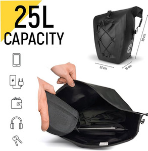Bolsa de Bicicleta Impermeable de Gran Capacidad (25L), Antidesgaste, para Portaequipajes Trasero, Ideal para Ciclismo al Aire Libre y Viajes - Product Image 2