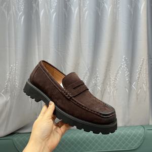 Zapatos de Hombre de Alta Calidad, Suela Gruesa Dentada, Antideslizante de Goma, Amortiguación de Alta Elasticidad, <span class=keywords><strong>Hebilla</strong></span> Clásica Tipo Penny, Ferragamos - Product Image 6