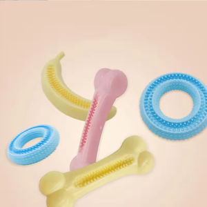 Toptan evcil tedarikçi Pet Molar Bite oyuncak kaçak gıda kemik muz Donut oyun oyuncak interaktif diş temizleme eziyet oyuncaklar için köpek - Product Image 6