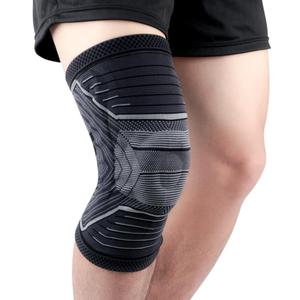 Ginocchiera sportiva con supporto per ginocchio a compressione con stabilizzatori laterali e cuscinetti in Gel per rotula - Product Image 1