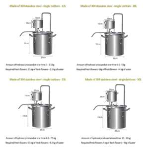 Appareil de distillation d'huiles essentielles en acier inoxydable 304 et dispositif de fabrication d'arômes - Product Image 4
