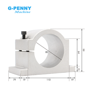 G-Penny ER20 2.2KW D80 110V/220V/380V 400Hz 24000RPM ชุดมอเตอร์แกนหมุนน้ำเย็น BD600 <span class=keywords><strong>FL</strong></span> อินเวอร์เตอร์ปั๊มน้ำ80W วงเล็บ - Product Image 5