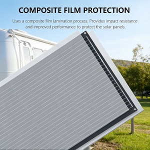 แผงโซลาร์เซลล์แบบยืดหยุ่นชนิดโมโนคริสตัลไลน์ 100W ประสิทธิภาพ 23% ทำจากไฟเบอร์กลาส 12V น้ำหนักเบา งอได้ สำหรับระบบพลังงานแสงอาทิตย์ - Product Image 4