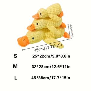 Peluche a forma di anatra giocattolo giocattolo per masticare morbido a forma di anatra con suono interattivo giocattolo per addestramento per <span class=keywords><strong>cani</strong></span> - Product Image 2