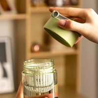 Bouteille d'eau en plastique pour sports d'été avec marqueur de temps, motif Hello Letter Space Cup et infuseur à thé