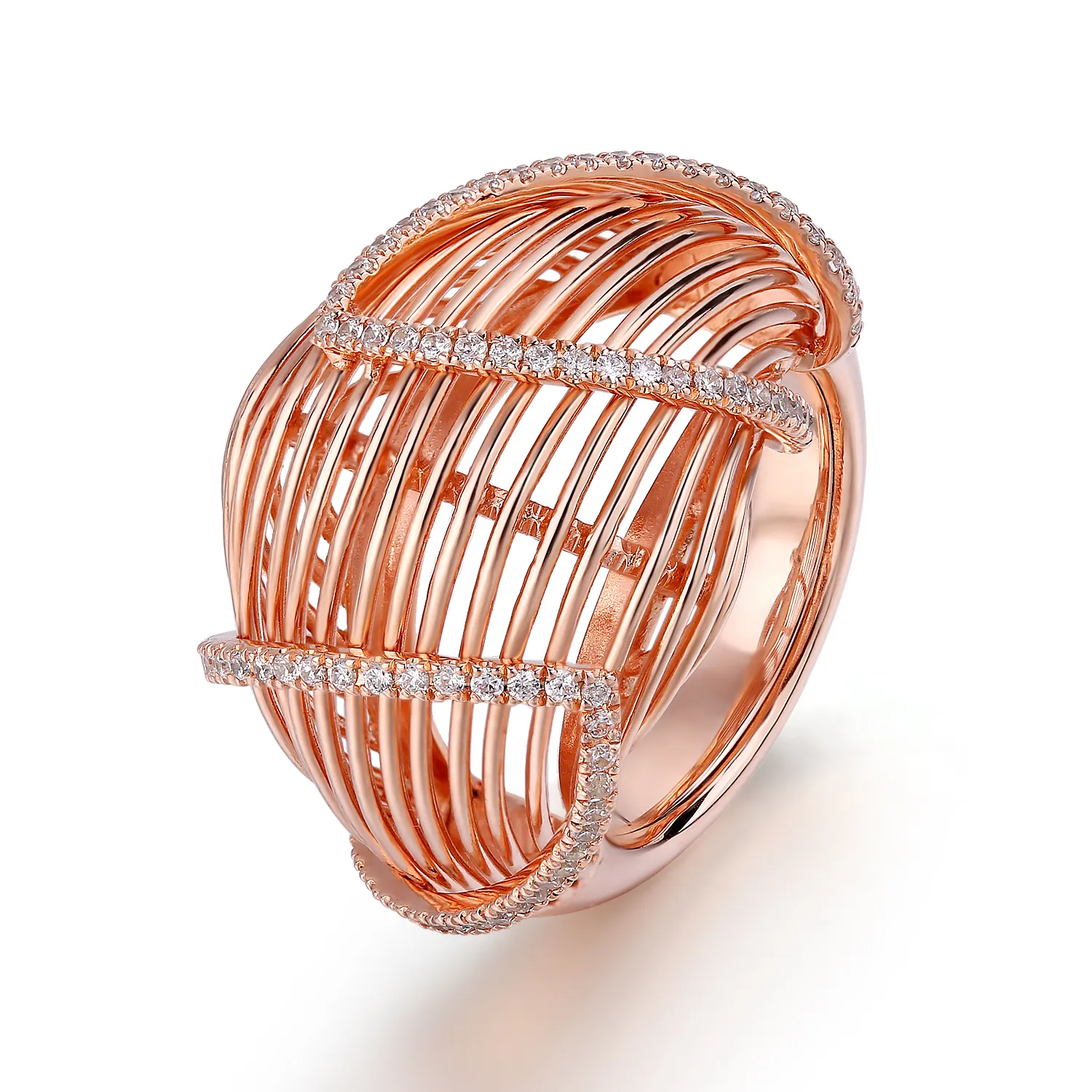 Новая Мода Элегантные и тихие ювелирные изделия 925 стерлингового серебра 18k розовое золото кольцо ювелирные изделия для женщин