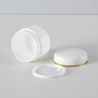 Pot cosmétique rond en PP blanc mat avec capuchon PE, 80g, 100g, pour crème visage et lotion, fabriqué en plastique de luxe, 15g, 30g, 50g
