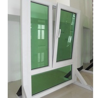 Ventanas de PVC insonorizadas Inclinación y giro Perfiles de UPVC alemanes Ventana abatible Ventana de vidrio UPVC Inclinación y giro Ventana clásica