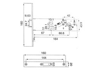 Serrure à mortaise en acier inoxydable 7066 8066 9057 pour le marché africain, pour porte en alliage d'aluminium, fenêtre et porte en acier plastique