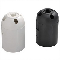 Support de lampe à cassette E27 en plastique, accessoires d'éclairage LED à vis, accessoires de lustre, corps de lampe, support de lampe noir et blanc CE