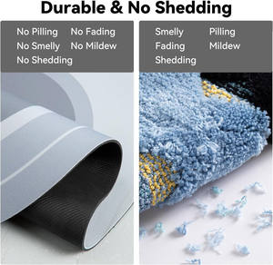 Crystal Velvet Cushion Water-absorbing Quick-drying Floor Carpet Bathroom Non-slip Foot Pad Household Oil-proof Kitchen <b>Mat</b> - Product Image 3