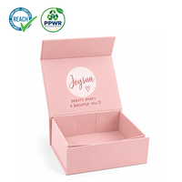 Boîte à fermeture magnétique rose personnalisée de qualité supérieure, écologique, en carton rigide, pour emballages de maquillage, de parfums, de flacons, boîte cadeau