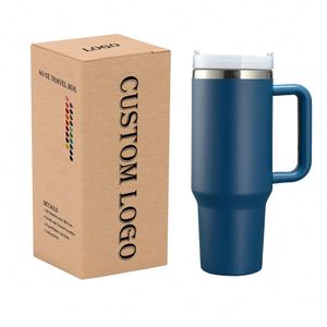 40Oz Bling Rhinestone Tumbler Adventure Straw Vacío de acero inoxidable 40Oz Vaso con mango - Product Image 1