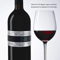 Thermomètre à vin en acier inoxydable FSE, bande de thermomètre à vin en cristal liquide 430, thermomètre à vin changeant de couleur sensible à la température