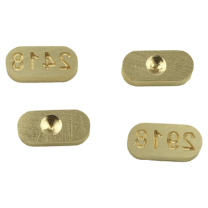 Set di Timbri Alfabetici <span class=keywords><strong>in</strong></span> Metallo e Gomma, Timbro Personalizzato per Logo su Pelle, per Uso Ufficio, Compatibile con Macchina per Timbri Standard - Product Image 5