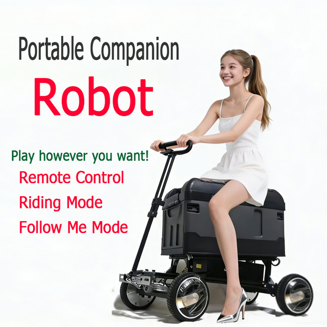 Smart Robot Chassis for Camping & Cargo Handling, Low-Cost Follow-Me Robot