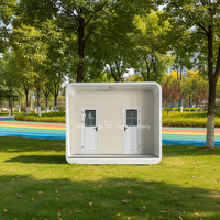 Toilettes mobiles intelligentes haut de gamme en acier avec capteur, chasse d'eau automatique, design européen pour centres commerciaux et espaces publics