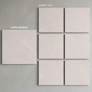 กระเบื้องพอร์ซเลนเคลือบดิจิตอลขัดเงาขนาด 800x800 มม. รุ่นลาพิส บิอันโก สีขาวเงาสำหรับปูพื้น - Product Image 1