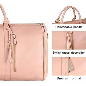 Sac de voyage en cuir PU grande capacité pour femme, personnalisé, certifié BSCI, imperméable, idéal pour le rangement de vêtements et les cadeaux - Product Image 5