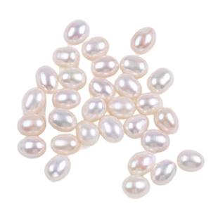 Perlas de Arroz Blancas de Zhuji de 9-9.5mm, Perlas Cultivadas de Agua Dulce Naturales en Forma de Patata, Accesorios para Joyería DIY - Product Image 4