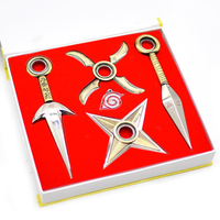Shuriken-Conjunto de armas Ninja, juguete de Anime Shuriken, aleación de Zinc, giratorio, Kunai Shuriken