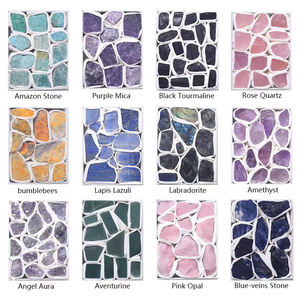 Conjunto de caja de cristal personalizada, piedra Natural curativa, amatista, cuarzo rosa, cristal crudo para regalo - Product Image 6