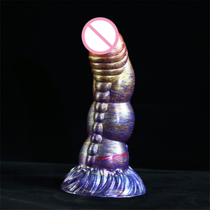 Bán buôn đặc biệt động vật dương vật g-spot kích thích quan hệ tình dục dành cho người lớn cắm với cốc hút chèn Silicone dildo cho nam nữ - Product Image 2