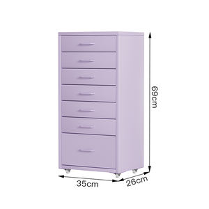 Moderno Armadietto Archivio a 7 Cassetti in Acciaio Colorato, Mobile in Metallo Resistente per Casa, Ufficio, Hotel, Ospedale - Product Image 6