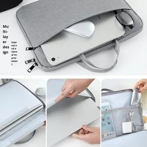 Nhà Máy Cung Cấp Trực Tiếp 14Inch 15Inch Máy Tính Xách Tay Túi Trọng Lượng Nhẹ Oxford Chất Liệu Kinh Doanh Cặp Máy Tính Xách Tay Túi - Product Image 4