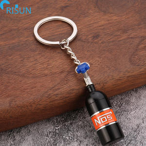 Nueva moda coche llavero NOS botella óxido <span class=keywords><strong>nitroso</strong></span> llavero personalizado Logo caja almacenamiento anillo llavero Mini llavero - Product Image 4