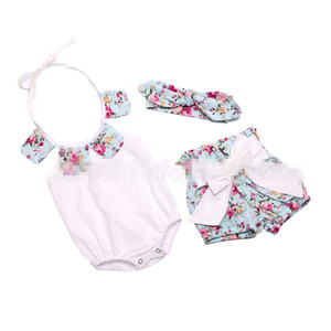 Online Shopping Girls <b>Mini</b> Romper Shorts and Hair Band Clothes Set - Product Image 6