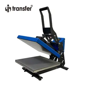 Power Max mesin Press panas 38x38, mesin sublimasi cetak 15x15 T shirt mesin Transfer panas