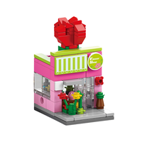Ensemble de blocs de construction Mini City Street View, kit de modèles de magasins multi-thèmes, jouet d'assemblage créatif éducatif, cadeau pour enfants