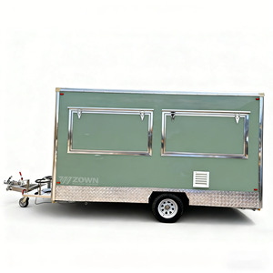 Outdoor Mobile Snack Food <b>Trailer</b> Enclosed Coffee Cart with Refrigeration System - Product Image 1