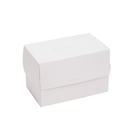 französische Gebäck-Mousse Kuchenbox hochwertige weiße kleine Kuchenboxen Muffin-Papierbecher Verpackungsbox mit Tray