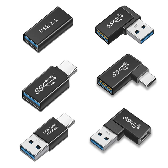 USB 3.0 to Type C OTG Adapter USB a to USB C 3.1 Gen 2 Adapter Fast Charging Converter for Macbook Samsung S20 OTG Connector