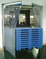 Porte de circulation en PVC avec cadre en acier inoxydable pour entrées de chambres froides