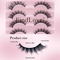 Vente en gros de sept paires de faux cils 3D, épaisseur 0,07 mm, faux vison pour logo personnalisé, cils entiers, aspect naturel, cils faits à la main