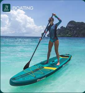 Vente en gros OEM <span class=keywords><strong>Stand</strong></span> <span class=keywords><strong>up</strong></span> <span class=keywords><strong>Paddle</strong></span> Board <span class=keywords><strong>gonflable</strong></span> 11 '* 34 "* 6" Planche de surf Dropshipping Surf Paddleboards avec siège de kayak de pêche - Product Image 1
