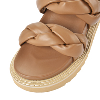 Sandales tendance pour femmes, garantie qualité, dernière collection 2025, dessus en PU, semelle extérieure en EVA, bout rond, toutes saisons, couleurs noir/blanc/brun