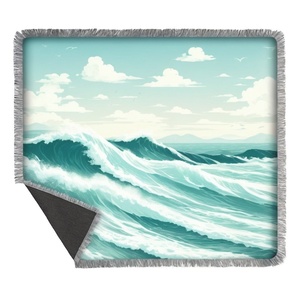 Hot bán tùy chỉnh mềm Jacquard dệt ném chăn phong cách cổ điển tấm thảm bông chăn thiết kế với mô hình cổ điển - Product Image 2