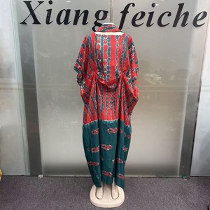 Nouvelle Robe d'été pour <span class=keywords><strong>femme</strong></span>, ample et décontractée, style ethnique, imprimé africain traditionnel Dashiki, grande taille, Abaya Kaftan, pour soirée - Product Image 5