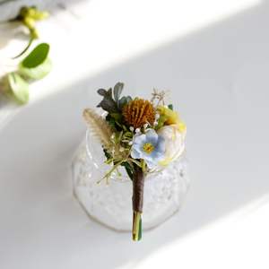 Stile foresta stile coreano rosa artificiale Boutonniere per lo sposo nuziale Groomsman VIP cerimonia evento decorazione del giorno del ringraziamento - Product Image 6