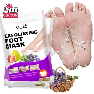 Oem odm all'ingrosso prodotti per la cura della pelle del piede piedi coreani maschera calzini esfoliazione peeling esfoliante buccia lavanda maschera per i piedi
