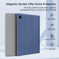 Casing Keyboard untuk Samsung Galaxy Tab A8, casing 10.5 inci 2024 Model (sm-x200/x205/x207)