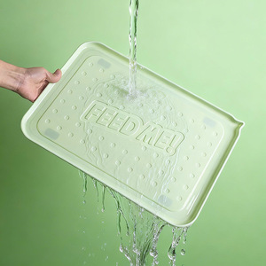 Youcheng Pet Feeding <b>Mat</b> Pink Non Slip Anti Spill Food Tray For <b>Cats</b> And Dogs - Product Image 2